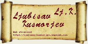 Ljubisav Kušnorjev vizit kartica
